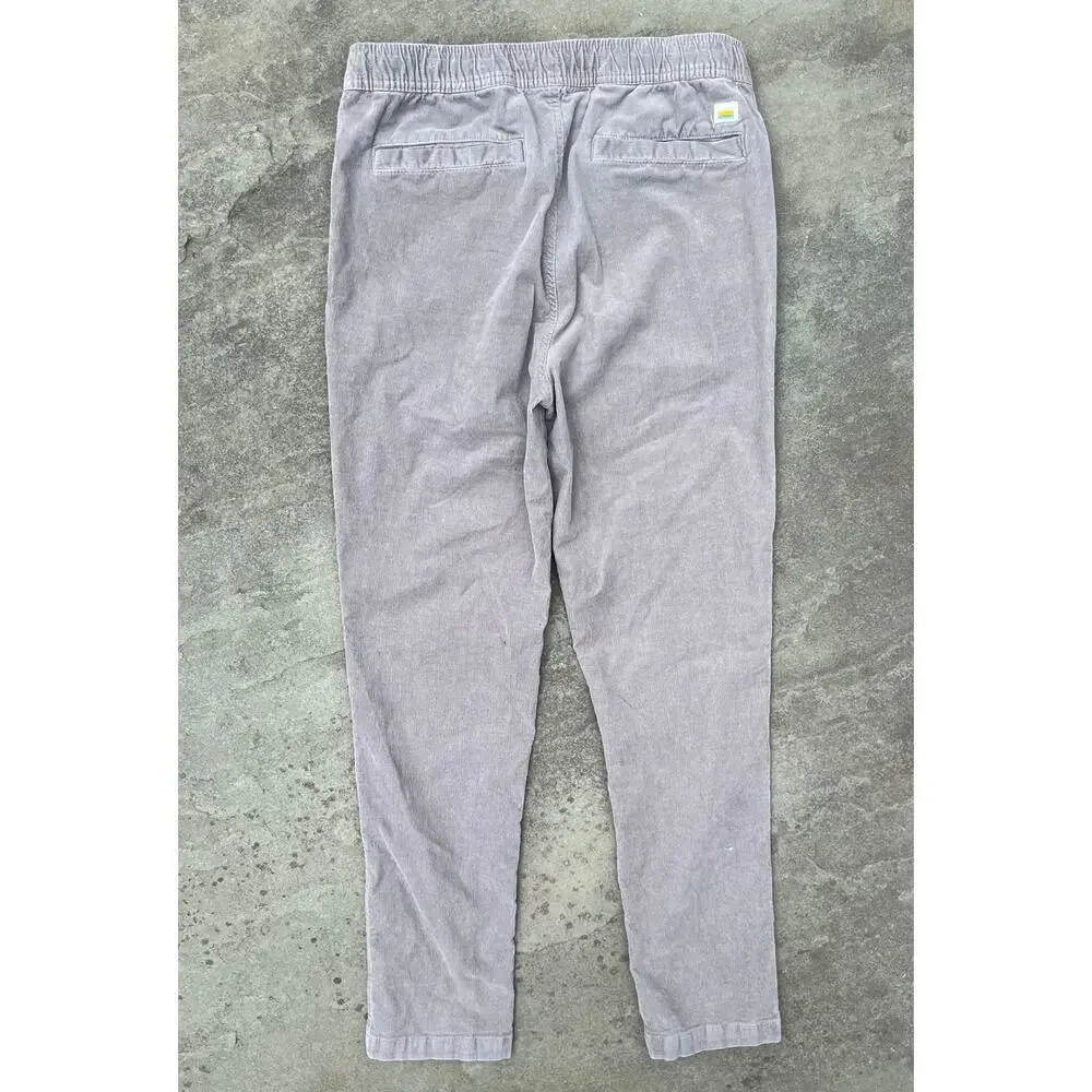 Vuori Men's Optimist Corduroy Drawstring Pants Grey Medium